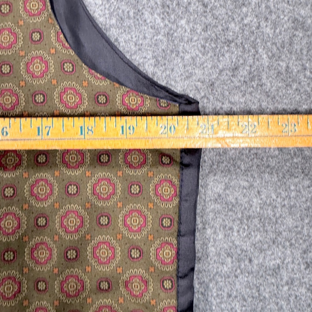 Johnny Lambs Milano Mens XL 52 Olive Green Medallion Quilted Lining Vest - Picture 4 of 8